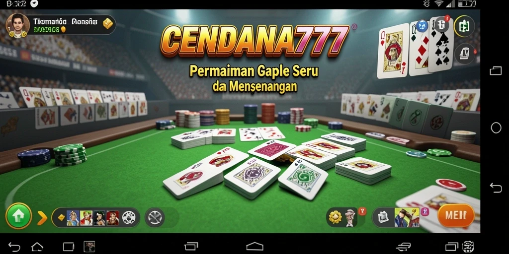 Gameplay seru Gaple di CENDANA777 dengan tampilan yang menarik.