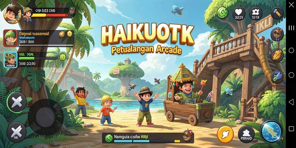 Tampilan seru gameplay HAIKUOTK yang penuh tantangan.