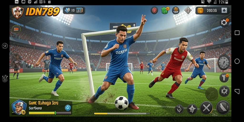 Tampilan gameplay seru di IDN789 yang menunjukkan aksi olahraga.