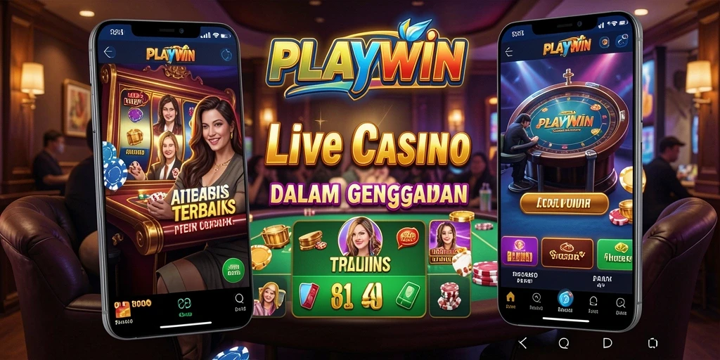 Screenshot gameplay Live Casino yang menampilkan dealer langsung dan suasana permainan.