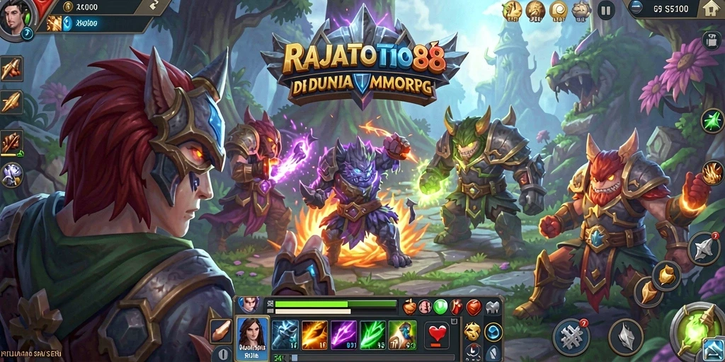 Screenshot gameplay RAJATOTO88 menampilkan aksi seru dalam dunia MMORPG.
