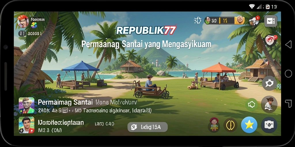 Screenshot gameplay REPUBLIK77 yang penuh warna dan menyenangkan.
