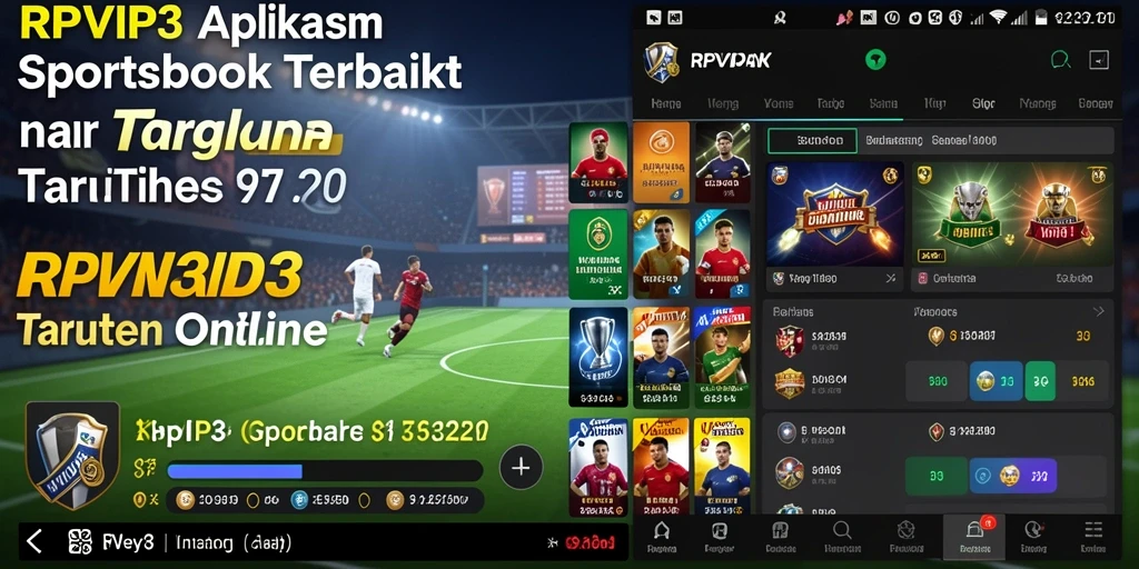 Screenshot utama RPVIP3 menampilkan antarmuka taruhan olahraga yang menarik.