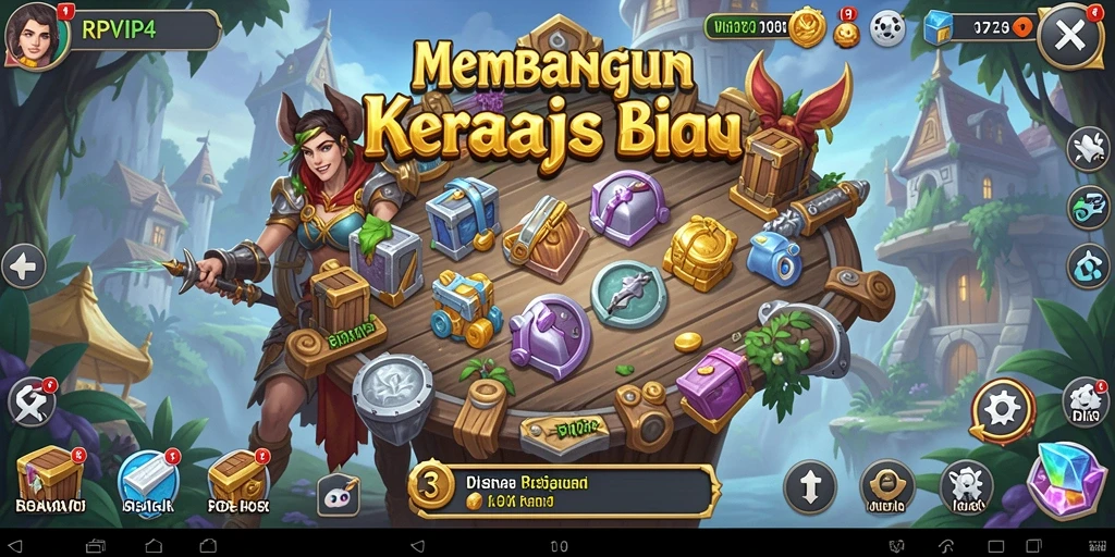Tampilan menarik dari permainan RPVIP4 yang menggambarkan pengelolaan bisnis.
